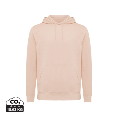 IQONIQ RILA LIGHTWEIGHT RECYCLED COTTON HOODED HOODY in Peach Nectar