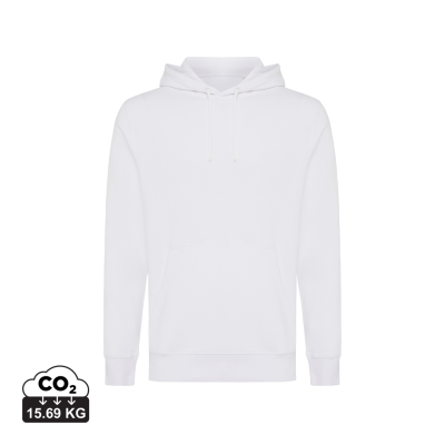 IQONIQ RILA LIGHTWEIGHT RECYCLED COTTON HOODED HOODY in Recycled White