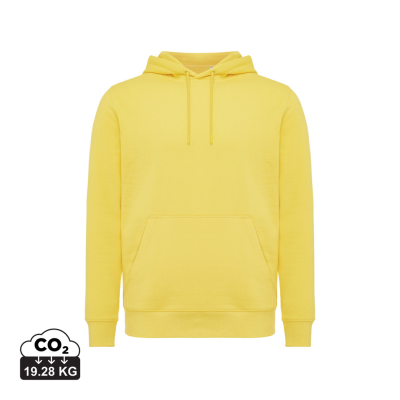 IQONIQ RILA LIGHTWEIGHT RECYCLED COTTON HOODED HOODY in Yellow