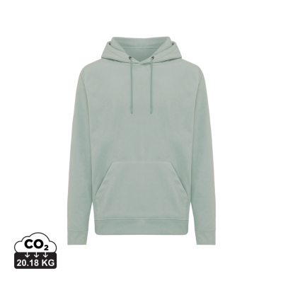 IQONIQ TRIVOR RECYCLED POLYESTER MICROFLEECE HOODED HOODY in Iceberg Green