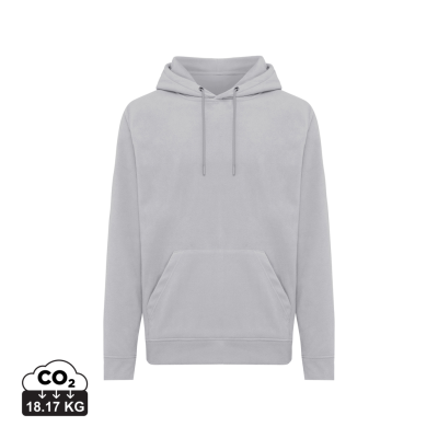IQONIQ TRIVOR RECYCLED POLYESTER MICROFLEECE HOODED HOODY in Storm Grey