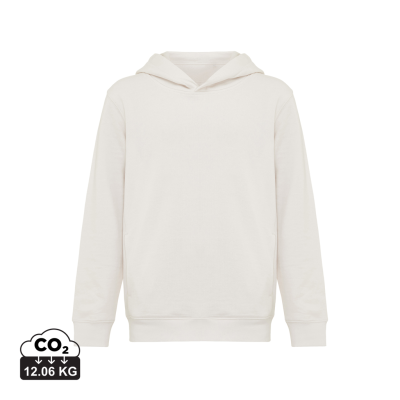IQONIQ YENGO CHILDRENS RECYCLED COTTON HOODED HOODY with Sidepockets in Ivory White