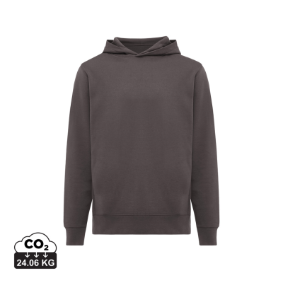 IQONIQ YENGO RECYCLED COTTON HOODED HOODY with Sidepockets in Anthracite Grey