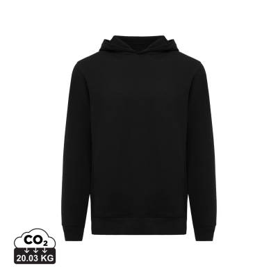 IQONIQ YENGO RECYCLED COTTON HOODED HOODY with Sidepockets in Black