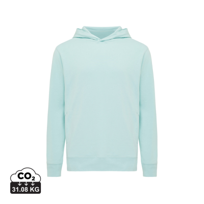 IQONIQ YENGO RECYCLED COTTON HOODED HOODY with Sidepockets in Crushed Mints