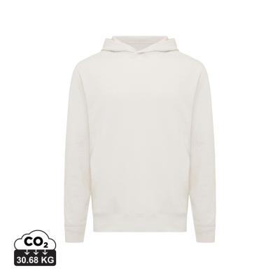 IQONIQ YENGO RECYCLED COTTON HOODED HOODY with Sidepockets in Ivory White