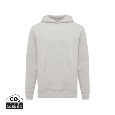 IQONIQ YENGO RECYCLED COTTON HOODED HOODY with Sidepockets in Light Heather Grey