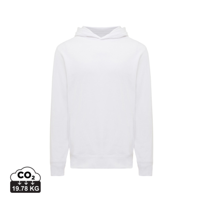 IQONIQ YENGO RECYCLED COTTON HOODED HOODY with Sidepockets in Recycled White