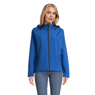 RACE LADIES HOODED HOODY JACKET in Blue