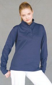 SKINNIFIT LADIES BUTTON TOP SWEATSHIRT