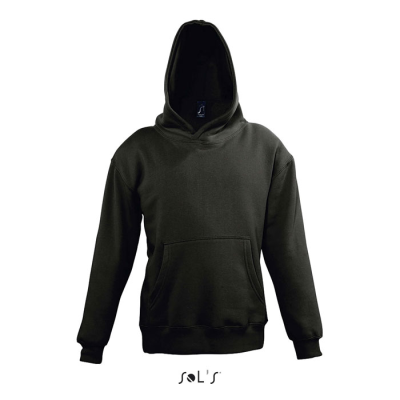 SLAM CHILDRENS HOODED HOODY SWEATER in Black