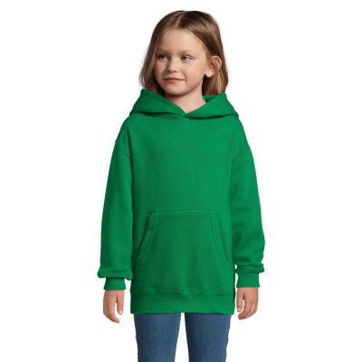 SLAM CHILDRENS HOODED HOODY SWEATER in Green