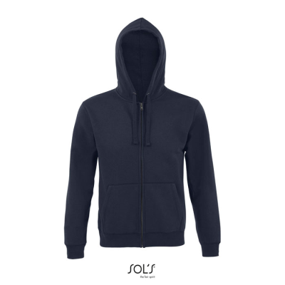 SPIKE MEN ZIP HOODED HOODY SWEAT in Blue