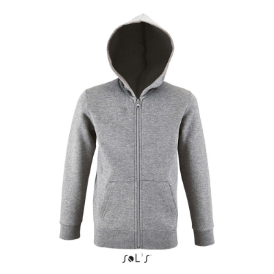 STONE CHILDRENS HOODED HOODY  260G in Grey