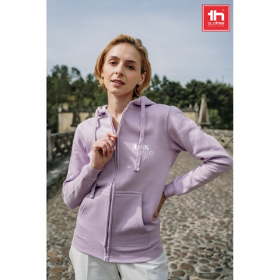 THC AMSTERDAM LADIES WOMENS HOODED HOODY in Cotton & Polyester with Full Zip