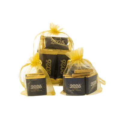 2026 NEW YEAR ORGANZA GIFT BAGS with Chocolate or Sweets, Eco-friendly