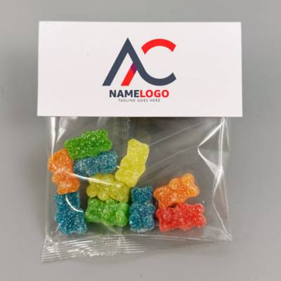 HEADER SWEETS BAG - VEGAN FIZZY BEARS - 50G