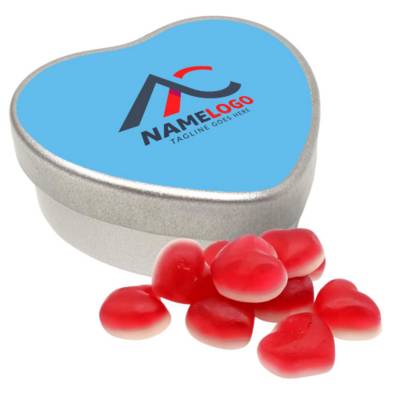 HEART SHAPE SWEETS TIN - GUMMY HEARTS - 40G