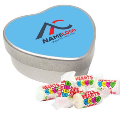 HEART SHAPE SWEETS TIN - LOVE HEARTS - 32G