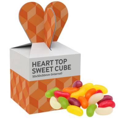 HEART TOP SWEETS CUBE - JELLY BEANS - 40G