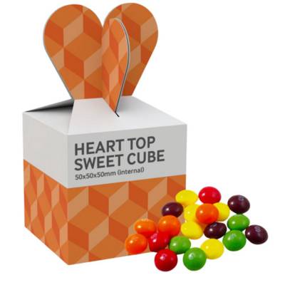 HEART TOP SWEETS CUBE - SKITTLES - 40G