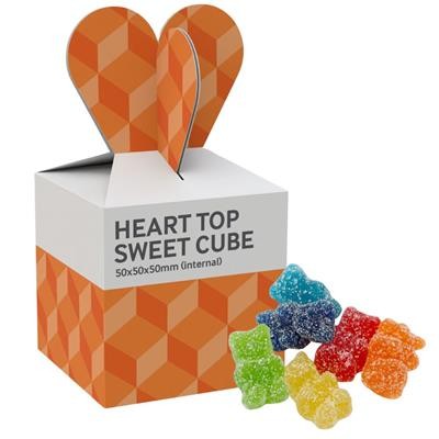 HEART TOP SWEETS CUBE - VEGAN FIZZY BEARS - 40G