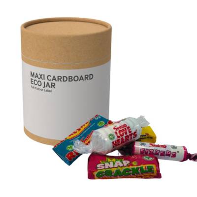 LARGE ECO SWEETS JAR - CARDBOARD CARD TUBE - SWIZZELS MINI MIX - 60G