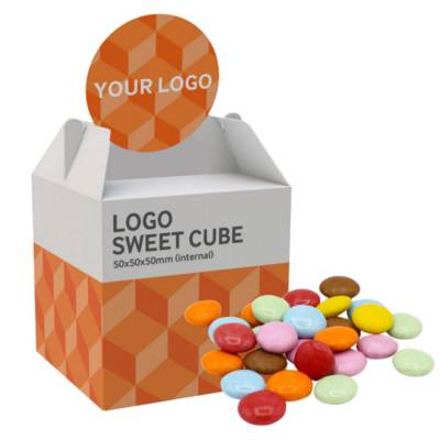 LOGO TOP SWEETS CUBE - CHOCOLATE BEANS - 40G