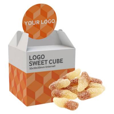 LOGO TOP SWEETS CUBE - FIZZY COLA BOTTLES - 40G