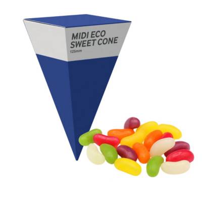 MEDIUM ECO SWEETS CONE PYRAMID - JELLY BEANS - 40G
