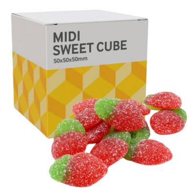 MEDIUM SWEETS CUBE - FIZZY STRAWBERRIES- 40G