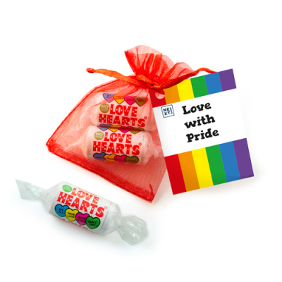 PRIDE LOVE HEARTS ORGANZA BAG