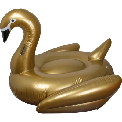 INFLATABLE SWAN in Gold 