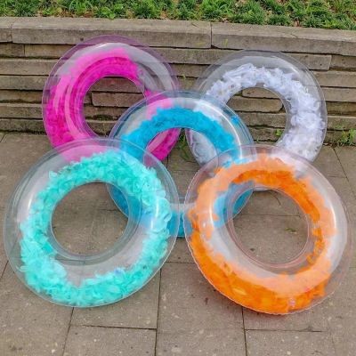INFLATABLE CLEAR TRANSPARENT SWIMMING RING