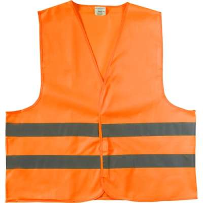 HIGH VISIBILITY SAFETY JACKET POLYESTER (150D) in Orange