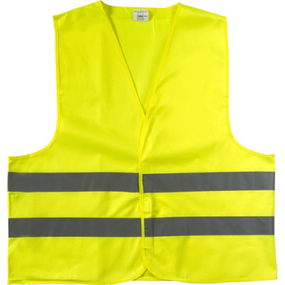 HIGH VISIBILITY SAFETY JACKET POLYESTER (150D) in Yellow