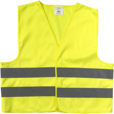 HIGH VISIBILITY SAFETY JACKET POLYESTER (75D) in Yellow