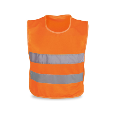 MIKE 100% POLYESTER REFLECTIVE KIDS€™ VESTS in Orange
