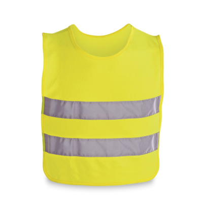 MIKE 100% POLYESTER REFLECTIVE KIDS€™ VESTS in Yellow