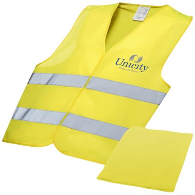 RFX™ WATCH-OUT XL SAFETY VEST in Pouch for Professional Use in Neon Fluorescent Yellow