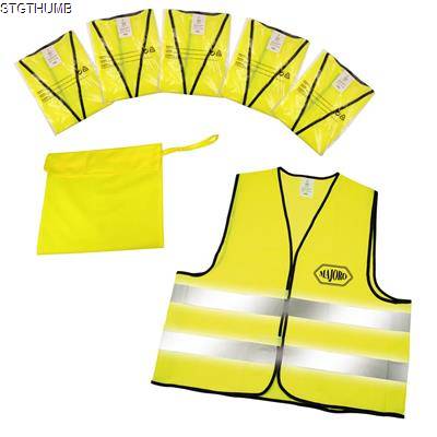 SAFETY VEST STANDARD 5-PART SET in Case, Yellow-neon