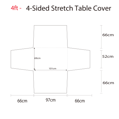 FULL COVERAGE STRETCH TABLE CLOTH (4FT TABLE)