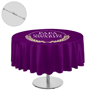 PREMIUM FABRIC TABLE CLOTH - ROUND - 178CM (2FT HIGH TABLE - MID DROP)