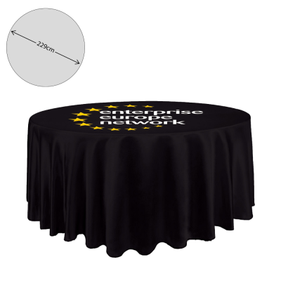 PREMIUM FABRIC TABLE CLOTH - ROUND - 229CM (2FT HIGH TABLE - FULL DROP)