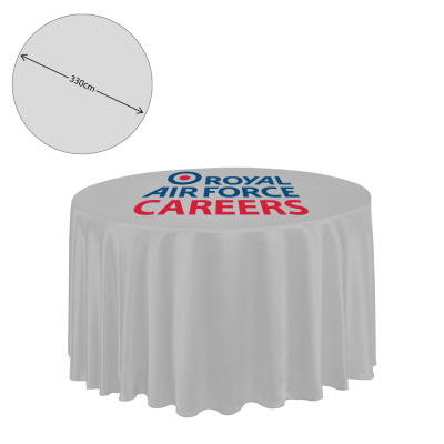 PREMIUM FABRIC TABLE CLOTH - ROUND - 328CM (6FT TABLE - FULL DROP)