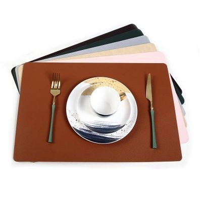 WATERPROOF OIL-PROOF LEATHER SECTOR PLACEMAT
