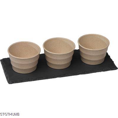 SMALL BOWLS SET with Slate Board