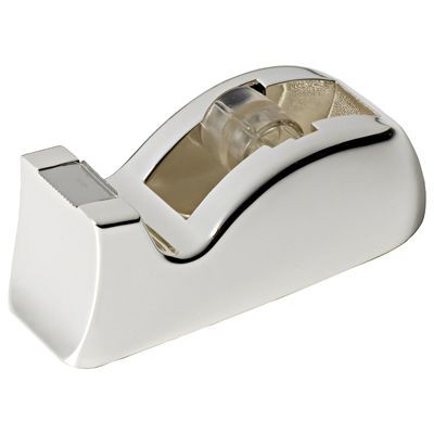 METAL TAPE DISPENSER in Silver