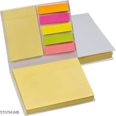 STICKY NOTES PAD & INDEX MARKER in White & Yellow