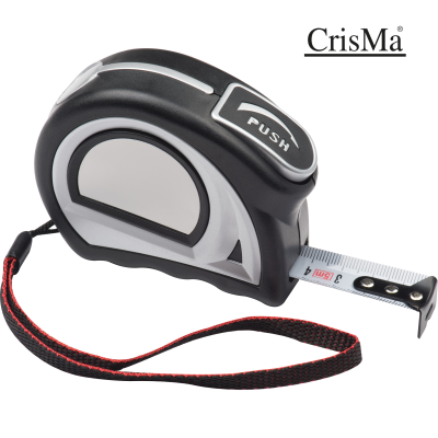 3 METRE STEEL MEASURING TAPE in Black